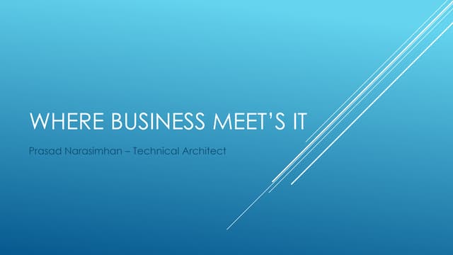 Where business meet’s IT