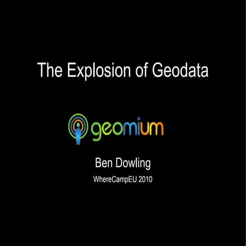 The Explosion of Geodata