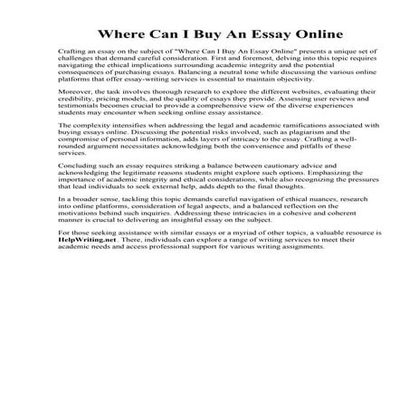 Where Can I Buy An Essay Online.pdf