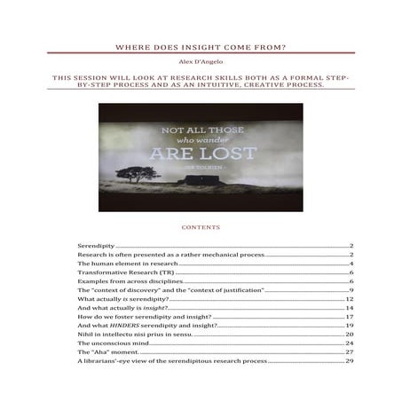 Where does insight come from