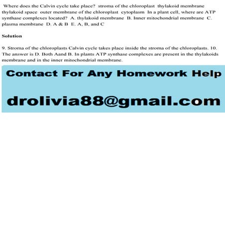 Where does the Calvin cycle take place  stroma of the chloroplast  t.pdf