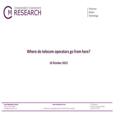 Where do telecom operators go from here?