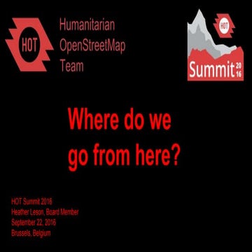 Where Do We Go from Here?