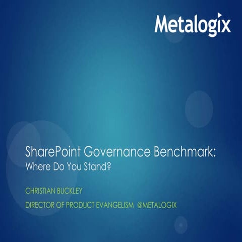 SharePoint Governance Benchmark: Where Do You Stand?