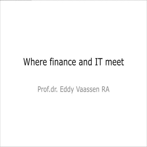 Where finance and it meet