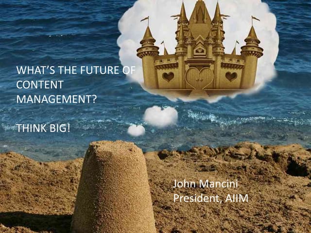 NEW VERSION! -- Where is content management headed?