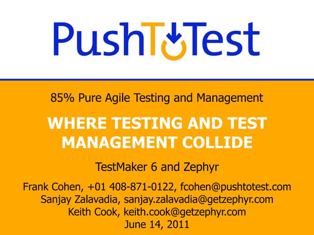 Where Testing and Test Management Collide