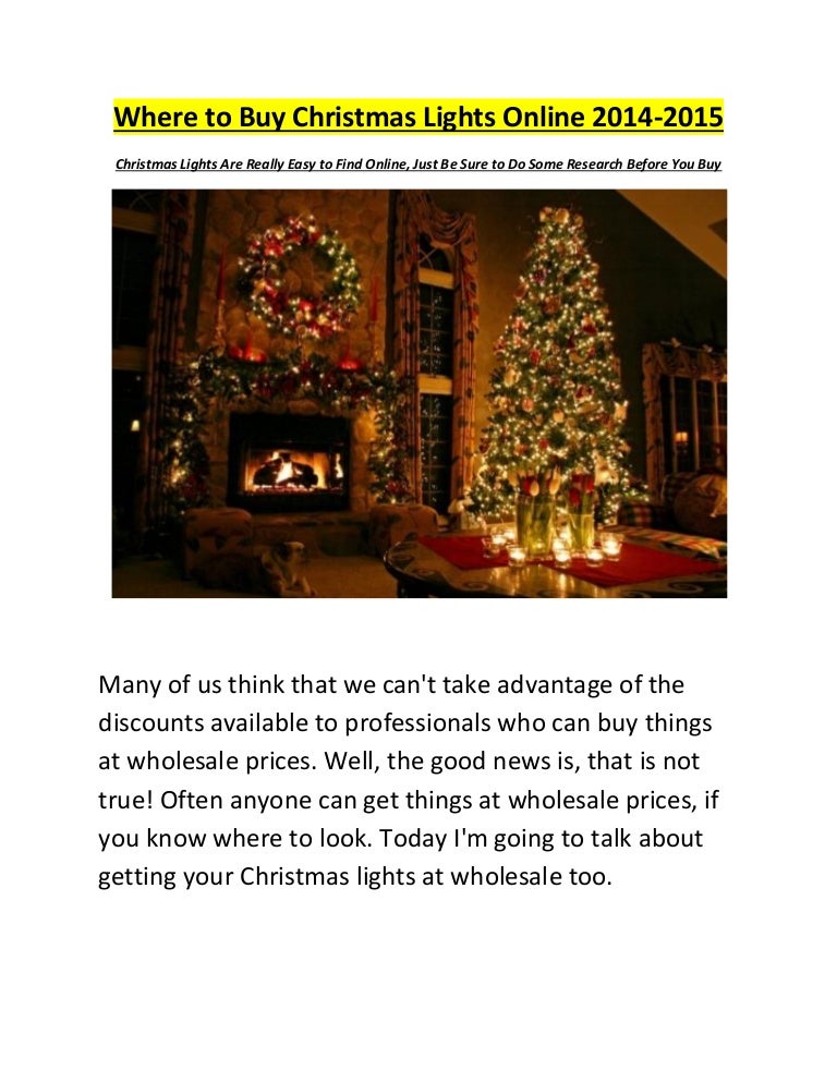 Where to Buy Christmas Lights Online 2014-2015