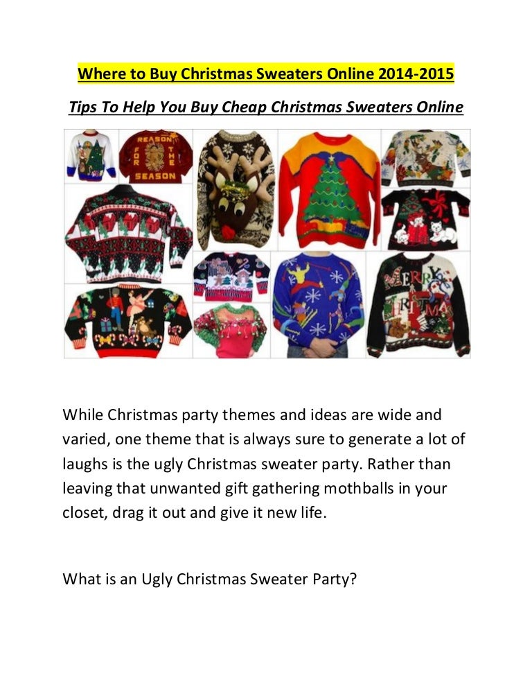 Where to Buy Christmas Sweaters Online 2014-2015