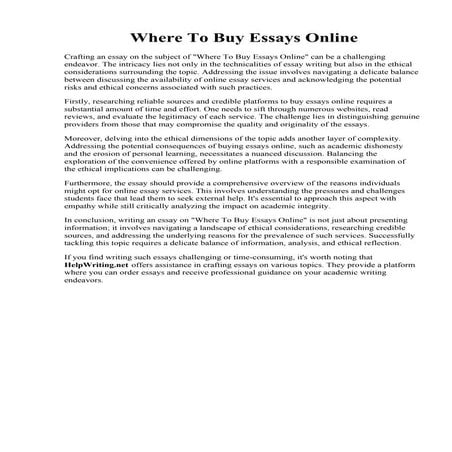 Where To Buy Essays Online.pdf
