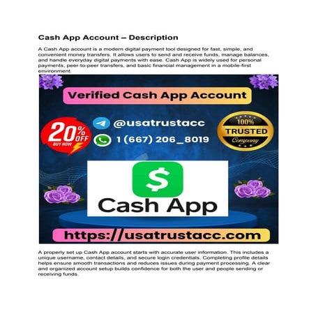 Top 7 Trusted Websites to Purchase Verified Cash App Accounts Safely | PDF