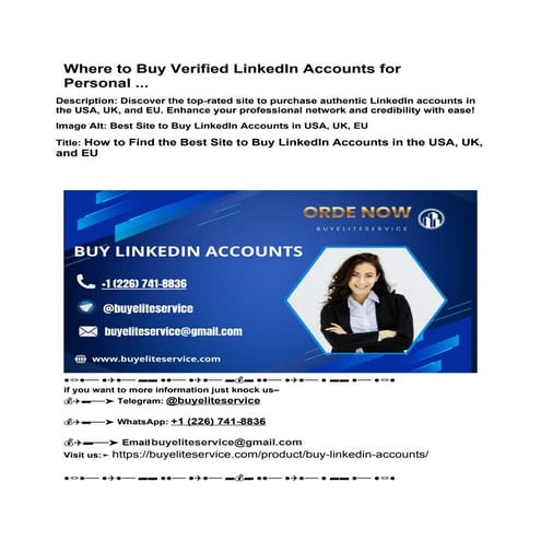 Where to Buy Verified LinkedIn Accounts for Personal ....docx