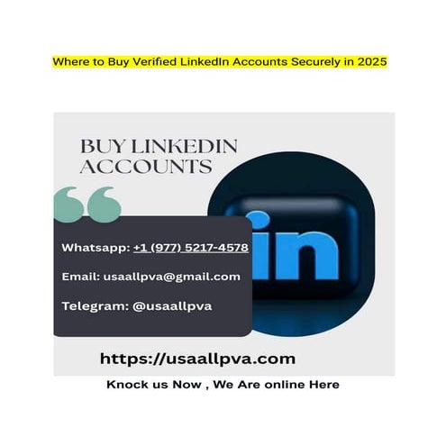 Where to Buy Verified LinkedIn Accounts Securely in 2025.pdf