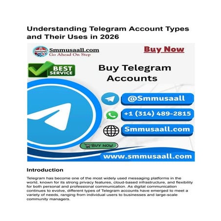 Where to Purchase Telegram Account Types and Their Uses in 2026.pdf