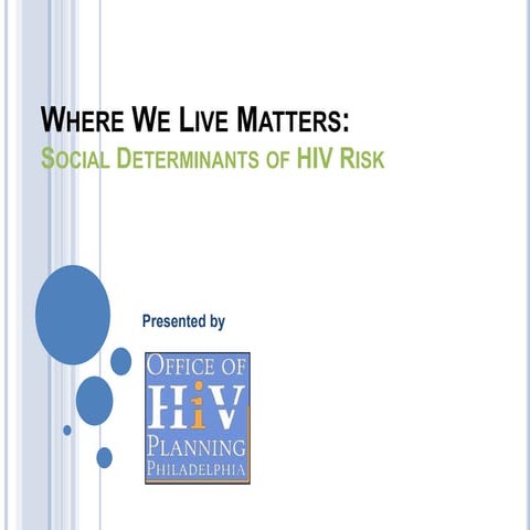 Where We Live Matters: Social Determinants of HIV Risk