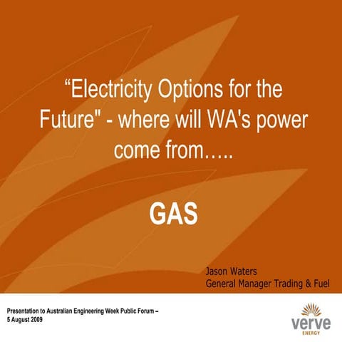 Where Will W As Power Come From   Gas By Jason Waters