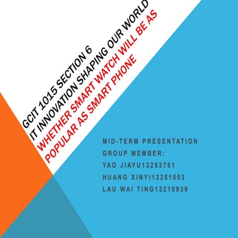 Whether smart watch will be as popular as