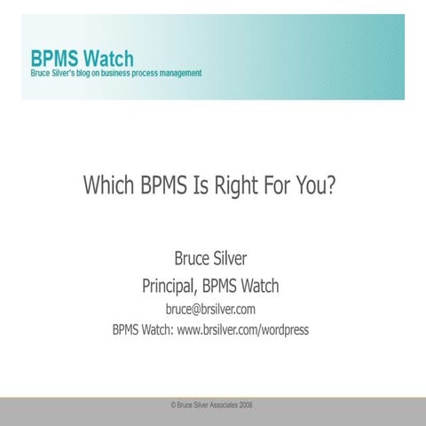 Which BPMS Is Right For You?