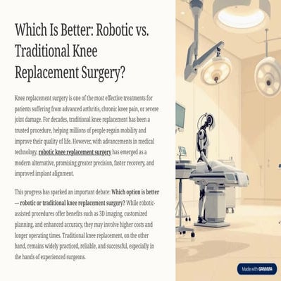 Which is better, Robotic vs. Traditional Knee Replacement Surgery?