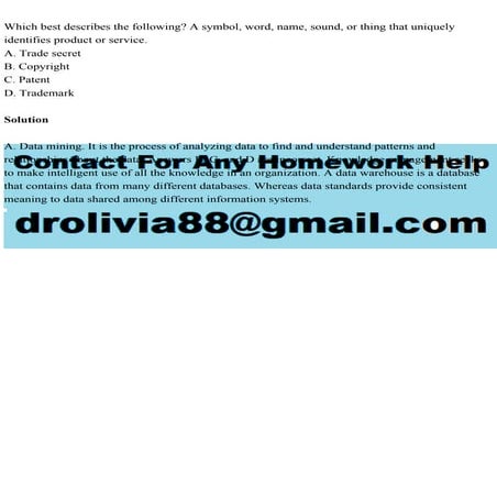 Which best describes the following A symbol, word, name, sound, or .pdf