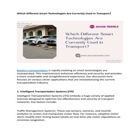 Which Different Smart Technologies Are Currently Used in Transport.docx