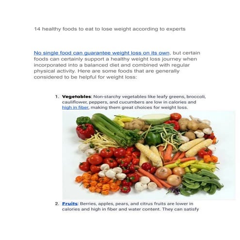 Which food lose weight | PDF