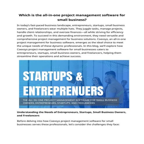 Which is the all-in-one project management software for small business.docx