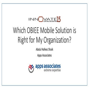 Which OBIEE Mobile Solution is Right for my Organization