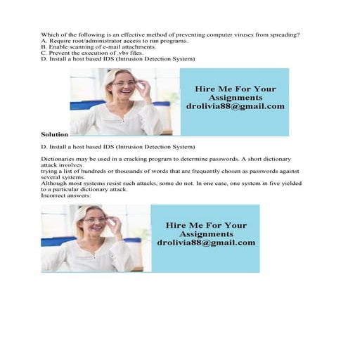 Which of the following is an effective method of preventing computer v.docx