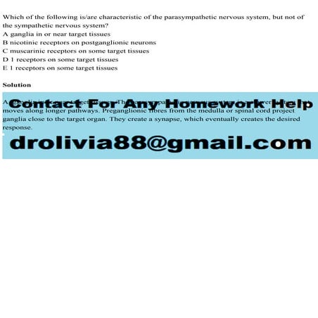 Which of the following isare characteristic of the parasympathetic .pdf