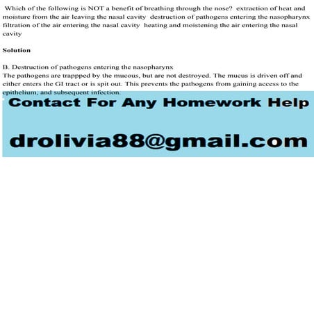 Which of the following is NOT a benefit of breathing through the nose.pdf