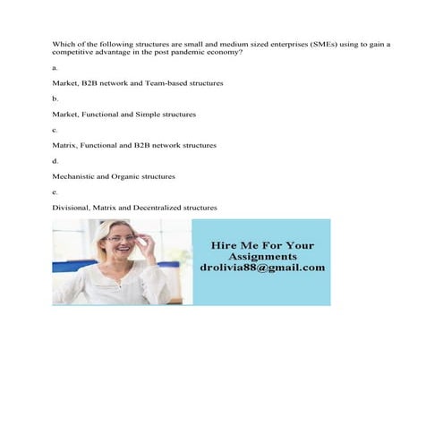 Which of the following structures are small and medium sized enterpris.pdf