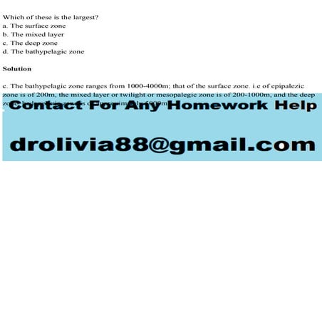 Which of these is the largesta. The surface zoneb. The mixed la.pdf