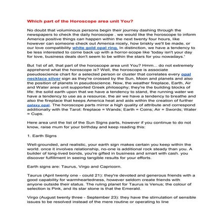 Which part of the Horoscope area unit You.docx