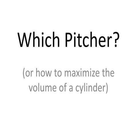 Which Pitcher? PPT