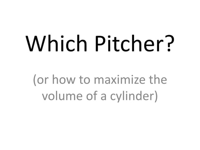 Which Pitcher? PPT