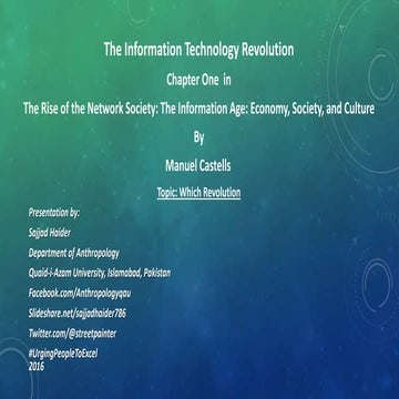 Which reolution in the information technology revolution presention by sajjad...