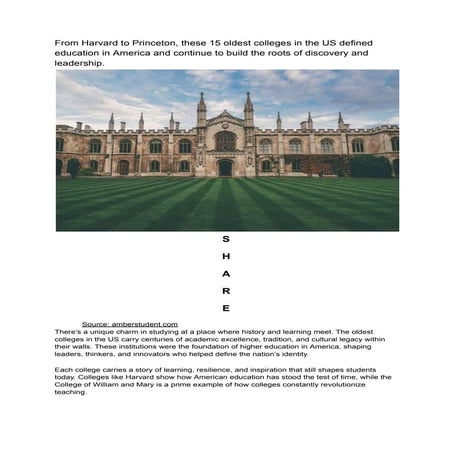 Which Schools Shaped American Education_ The 15 Oldest Colleges in the US Tel...