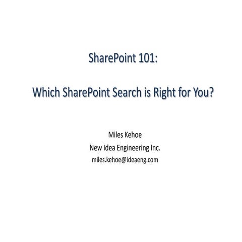 Which SharePoint Search is Right for You?