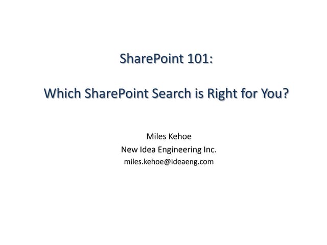 Which SharePoint Search is Right for You?