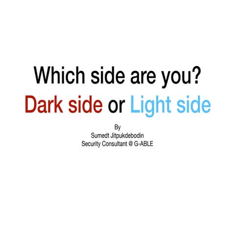Which side are you