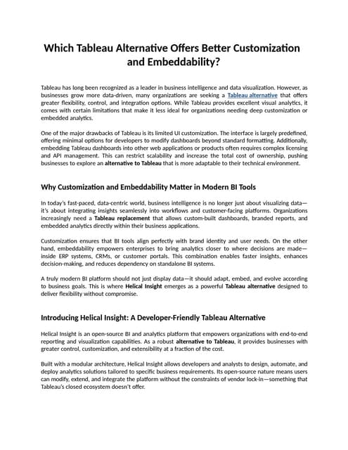 Which Tableau Alternative Offers Better Customization and Embeddability.pptx