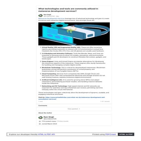 Which technologies and tools are typically used in the development of metaverse services.pdf