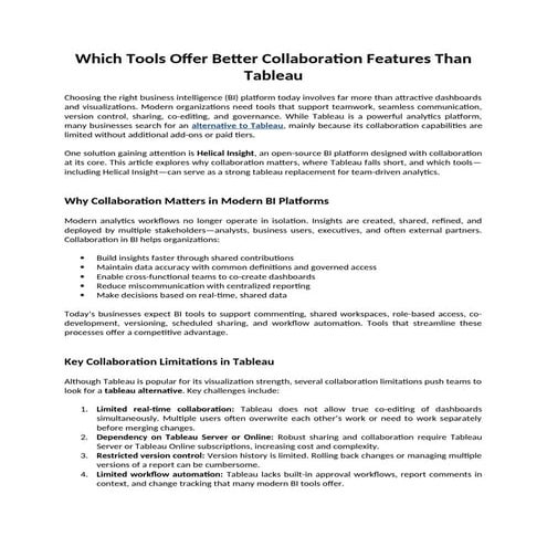 Which Tools Offer Better Collaboration Features Than Tableau.docx