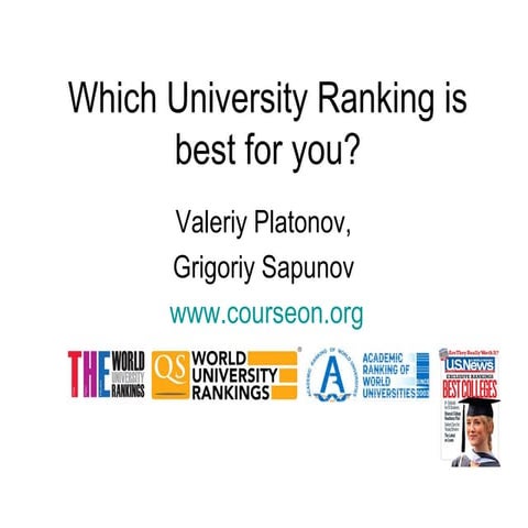 Which University Ranking is Best For You