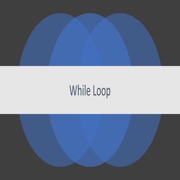 While loop | PPT