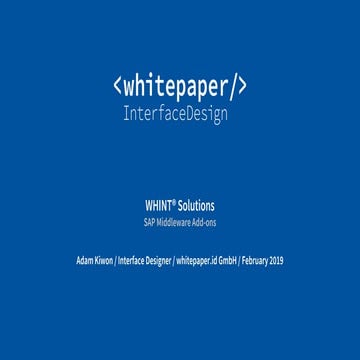 WHINT Solutions - SAP Interface Management by whitepaper.id 2019-02