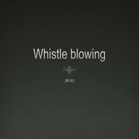 Whistle blowing----Jin Xu