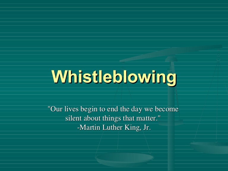Whistleblowing