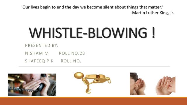 Whistle Blower Policy | PPTX